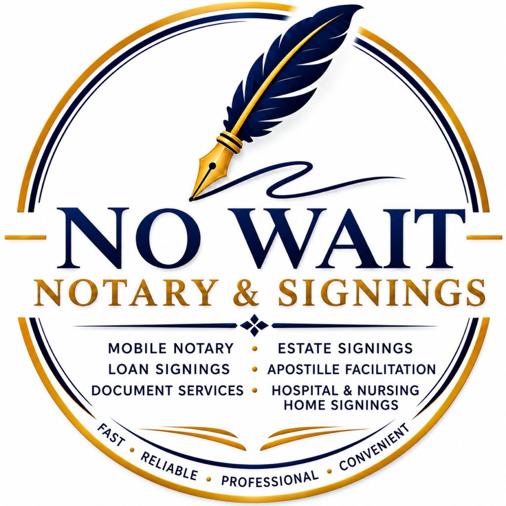 No Wait Notary & Signings logo